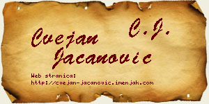 Cvejan Jacanović vizit kartica